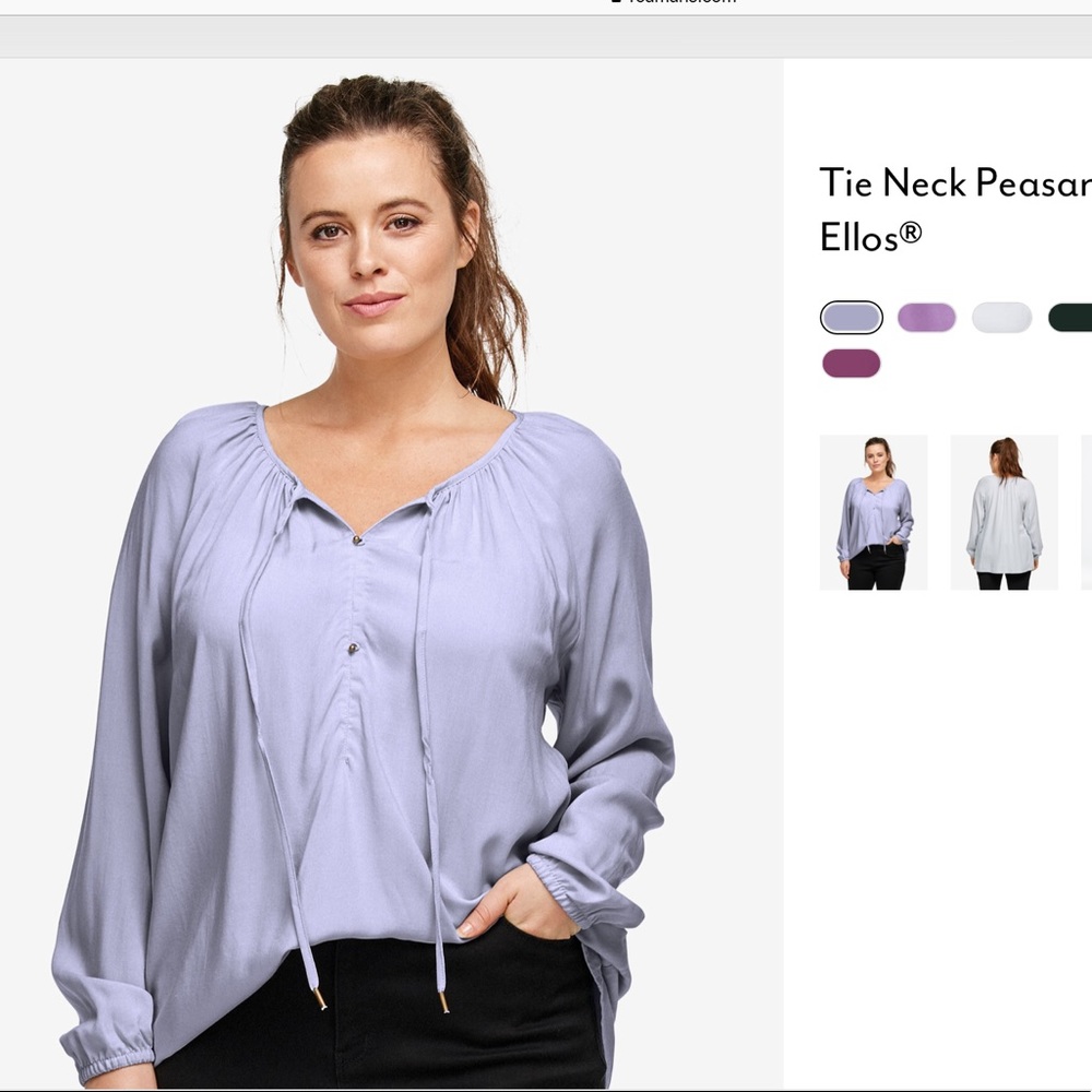 Roamans Dusty Cornflower Top Long Sleeve NIP